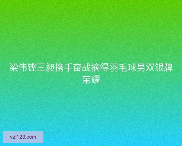 梁伟铿王昶携手奋战摘得羽毛球男双银牌荣耀 梁伟铿王昶携手奋战摘得羽毛球男双银牌荣耀